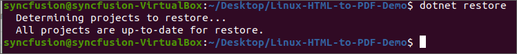 Convert HTMLToPDF Linux Step3