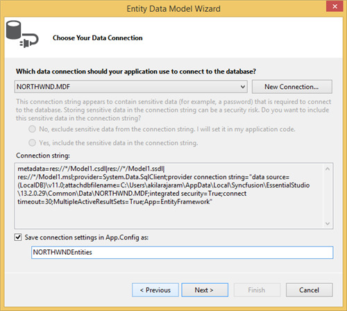 The Northwind database when using the Enity framework 4.0