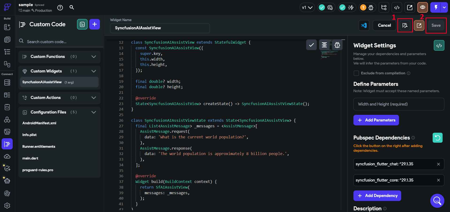 Compile code