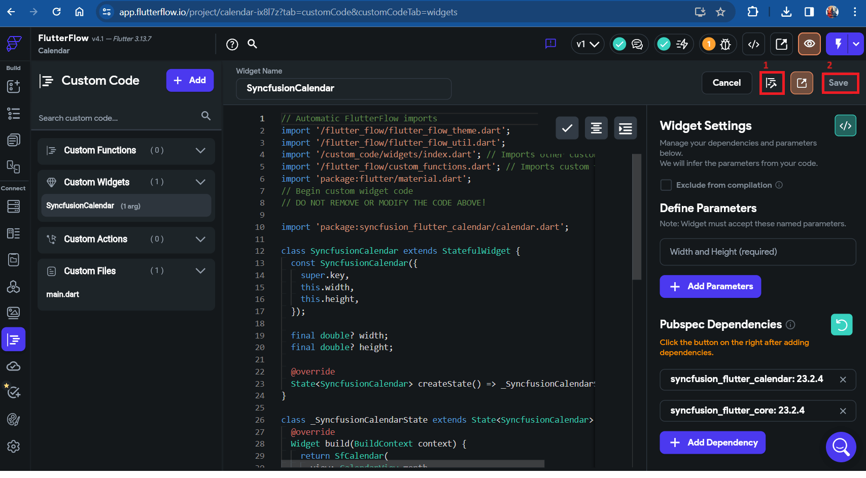 Compile code