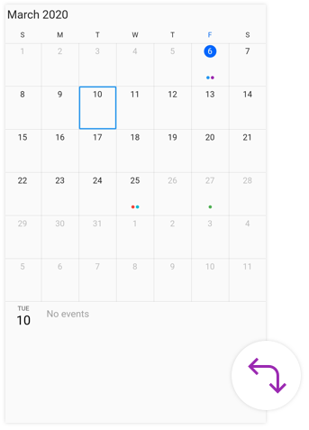 MinMaxDate Flutter Event Calendar