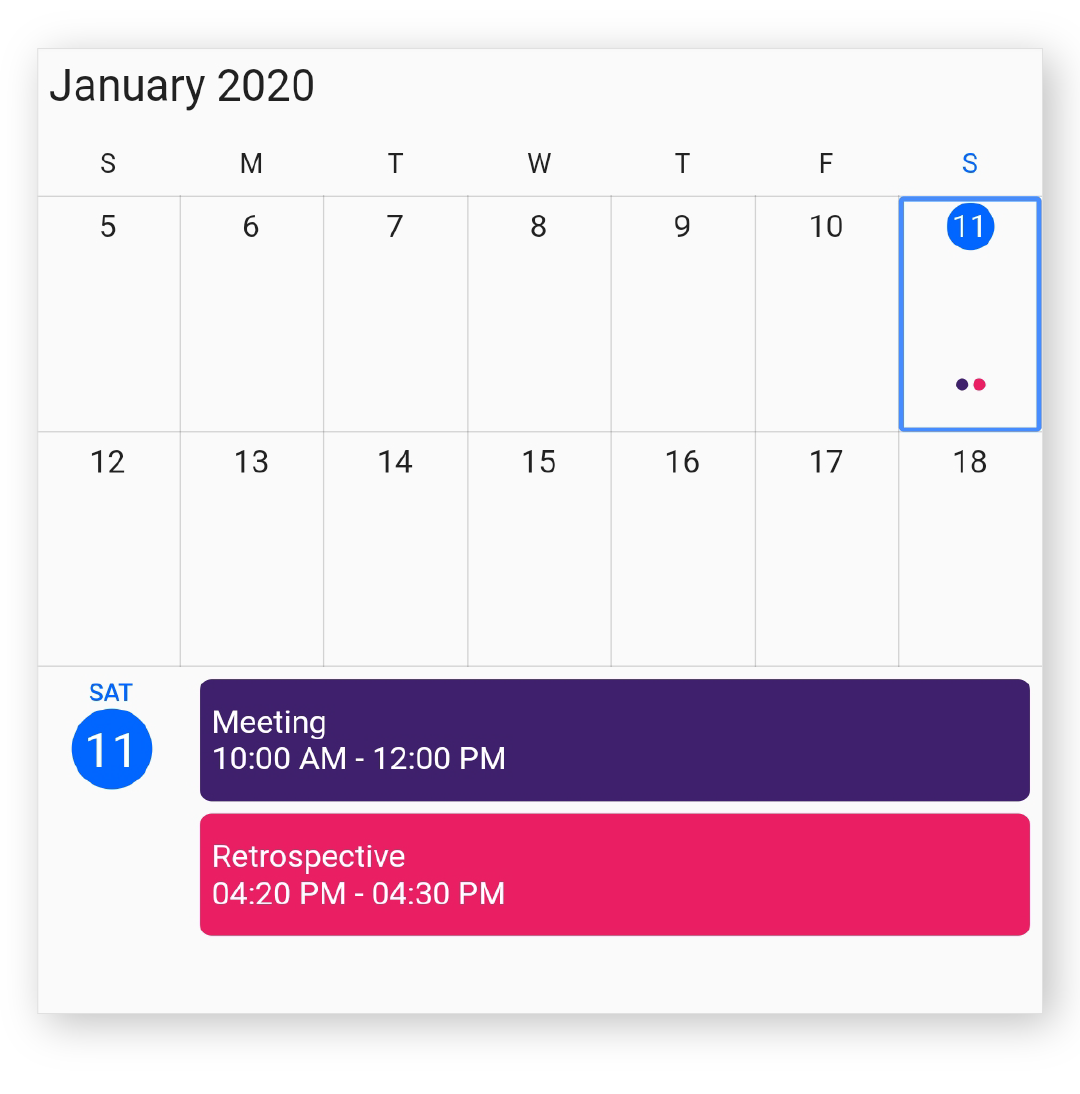 Customize number of month rows