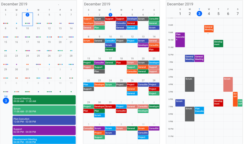 Flutter Event Calendar overview