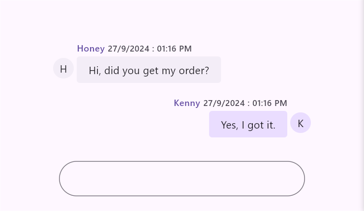 Chat composer margin