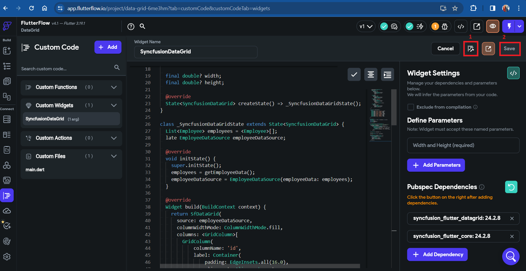 Compile code
