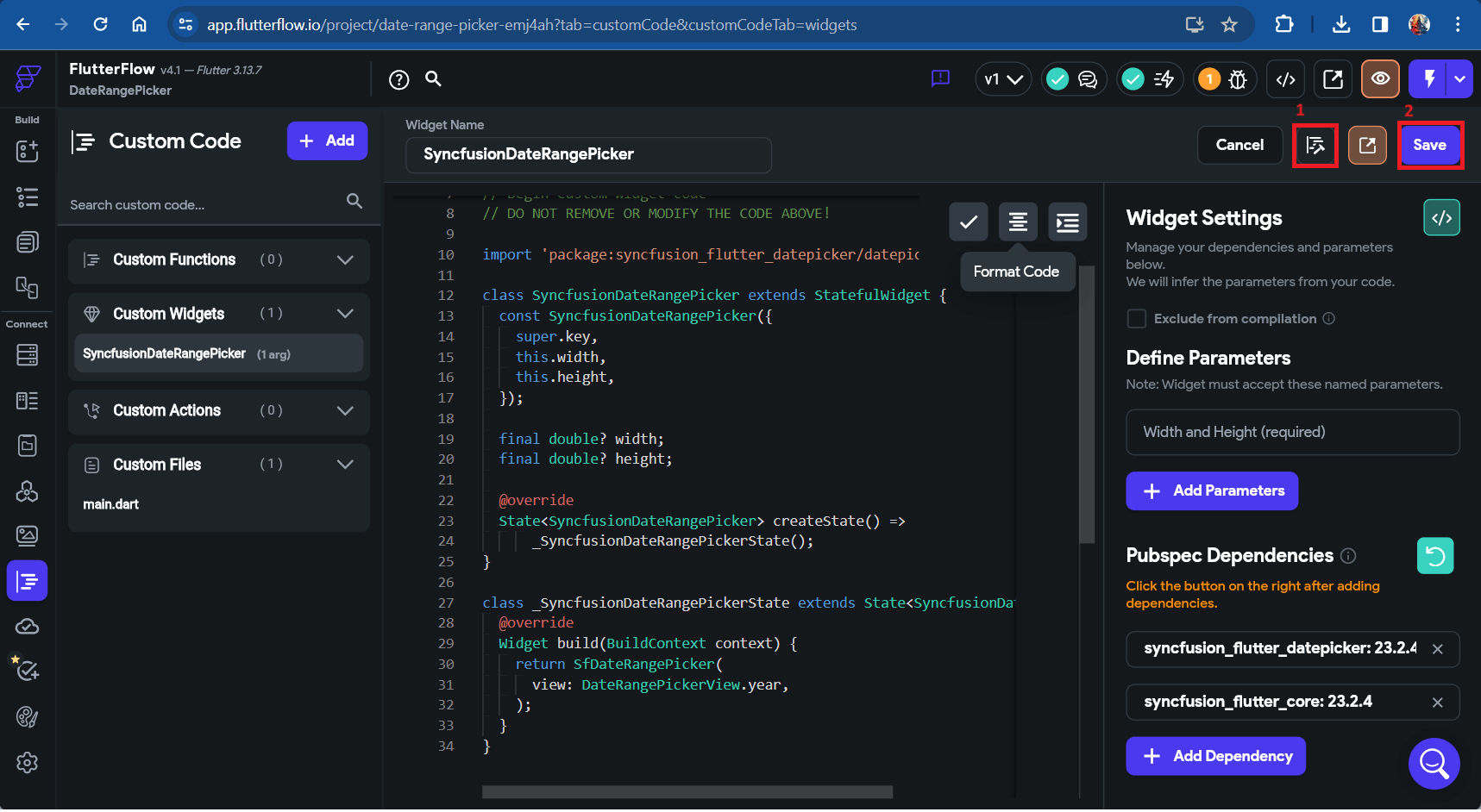 Compile code