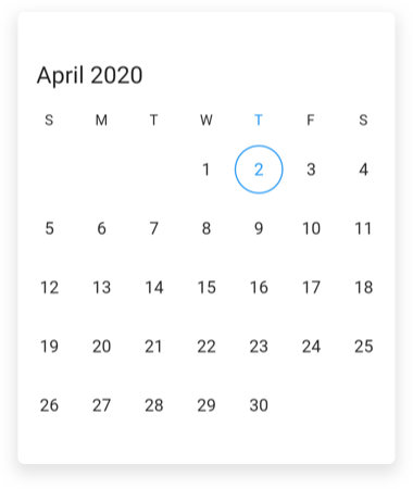 View navigation Date Range Picker
