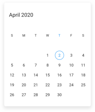 View Header height Date Range Picker