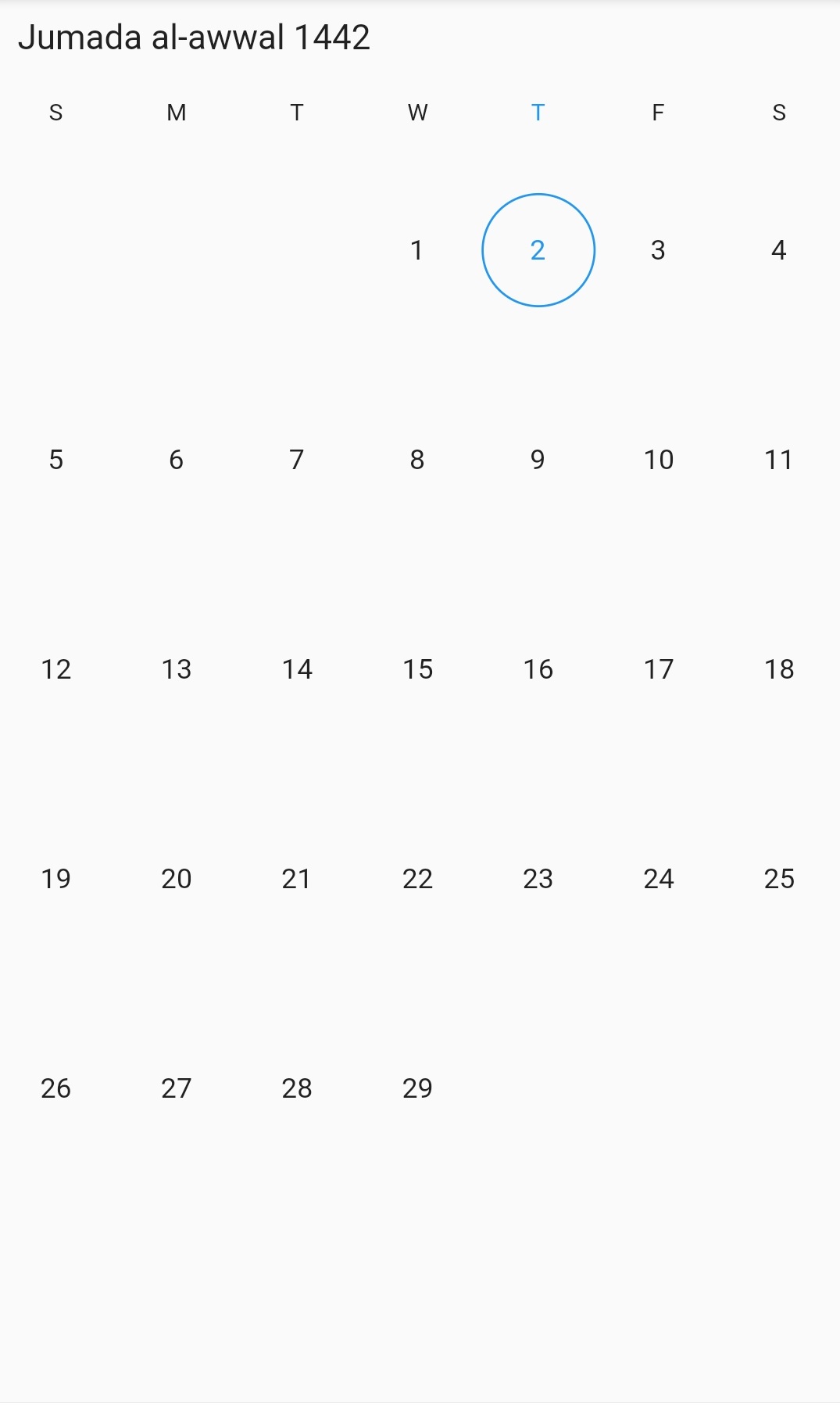 Hijri Date Range Picker