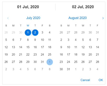 Multi date picker view Date Range Picker