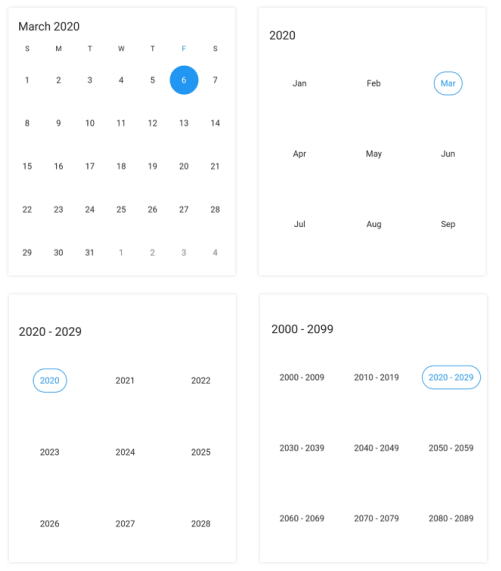 Multiple picker views Date Range Picker