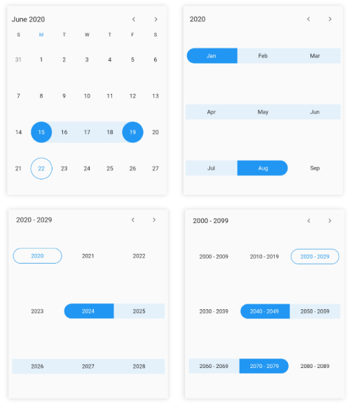 Range selection Date Range Picker