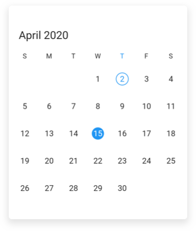 Selection radius Date Range Picker