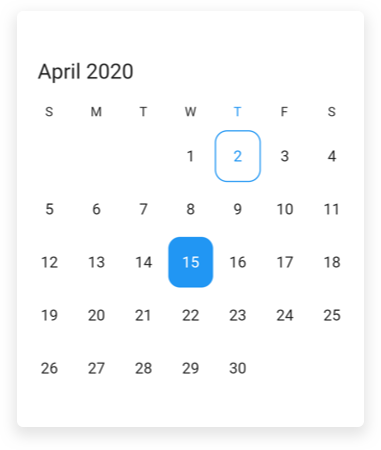 Selection shape Date Range Picker