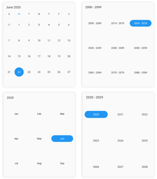 SingleSelection Date Range Picker