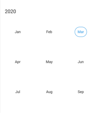 Year view Date Range Picker