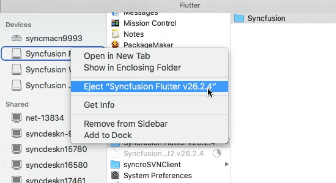 Eject virtual drive