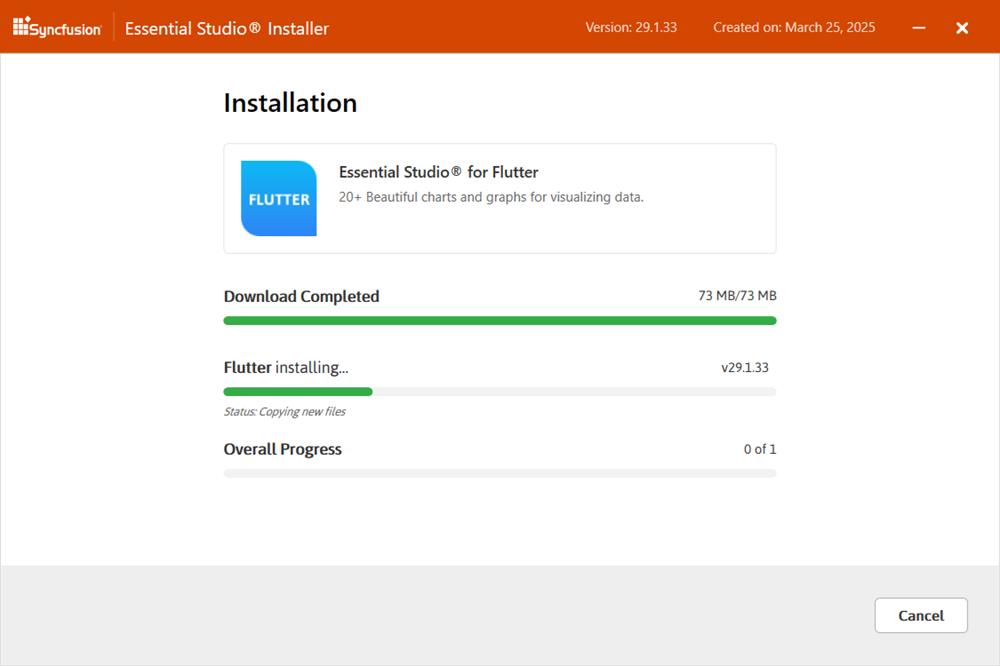 Download and Installation progress install