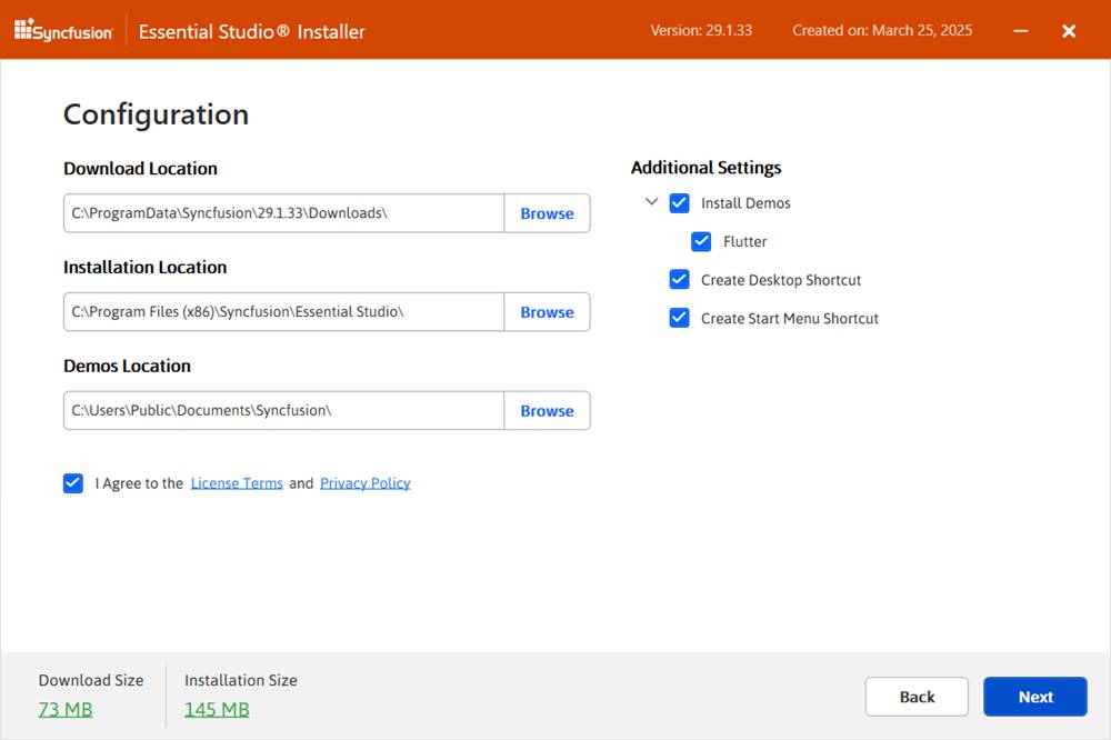 Install and samples location install/uninstall