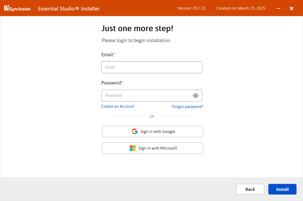 Login wizard install