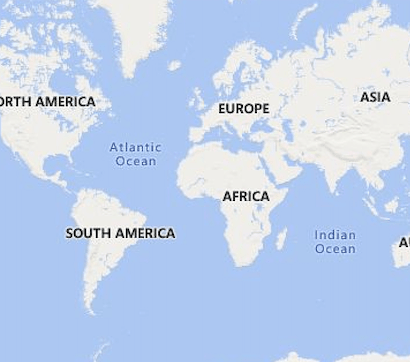 Bing maps default view