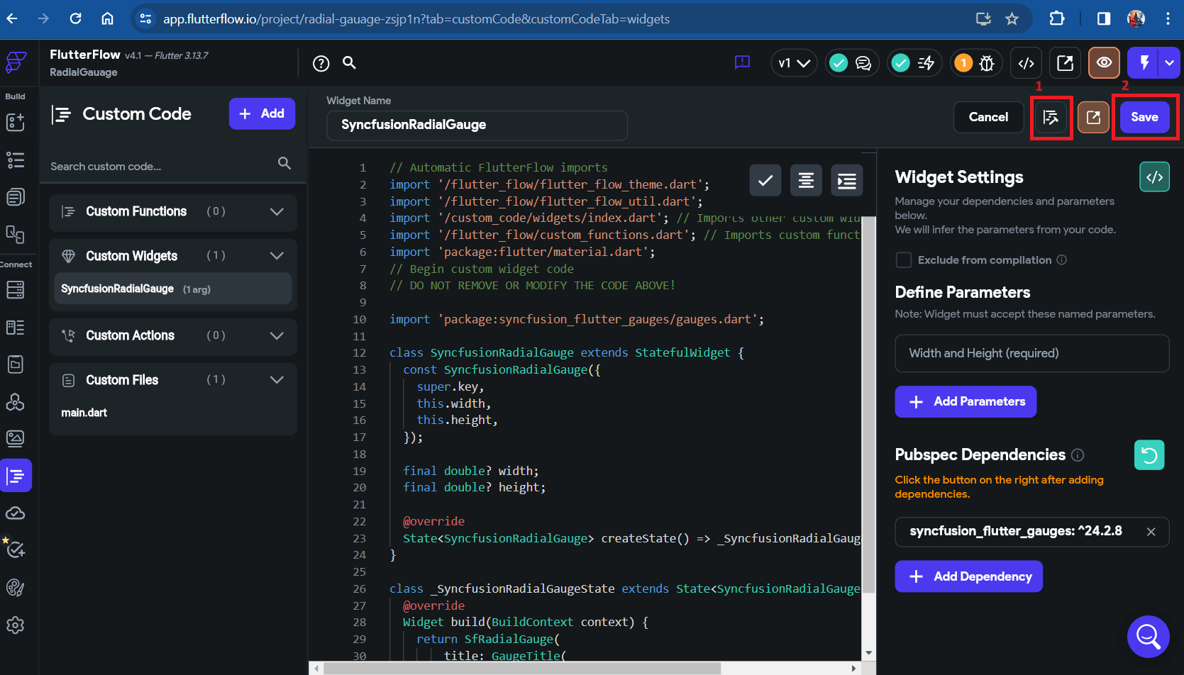 Compile code