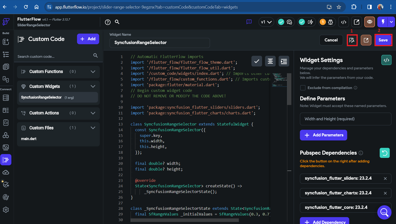 Compile code