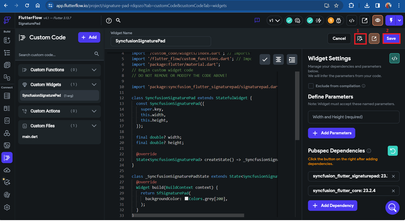 Compile code