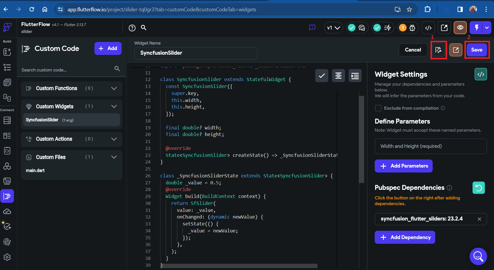 Compile code