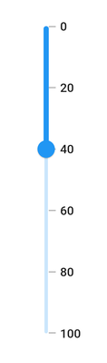 Inversed vertical slider