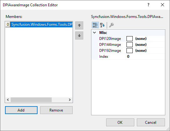Adding a DPIAwareImage item