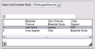 MultiSuggest Extended mode