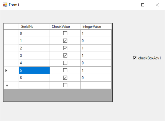 DataBinding CheckBoxAdv with Database