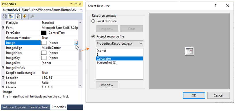 Windows forms ButtonAdv customizing Image property