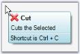 Appearance and text settings of SuperToolTip