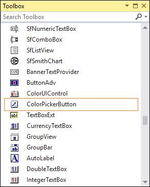 Drag and drop ColorPickerButton from toolbox