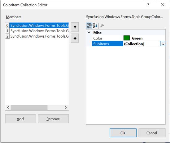 Windows forms ColorPickerUIAdv adding color items to RecentGroup