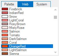 Windows Forms ColorUIControl showing selected groups and colors