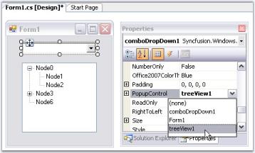 set the ComboDropDowns PopupControl property