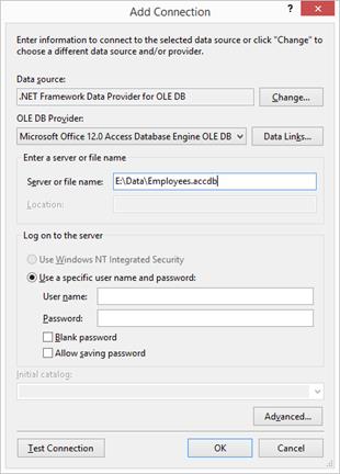 WinForms SfComboBox data provider choosing through the visual studio