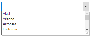 Maximum number of items in drop-down