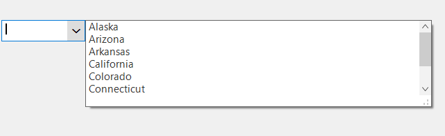 WinForms SfComboBox Dropdown Width