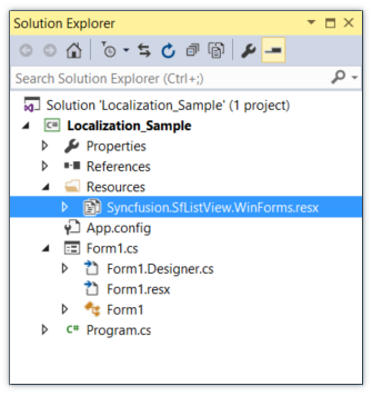 Default resource file