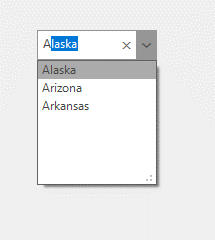 WinForms SfComboBox Clear selection