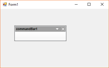 Command bar applied with metro theme
