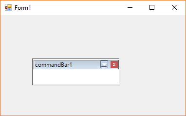 Command bar applied with Office XP theme
