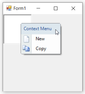Display image in menu items
