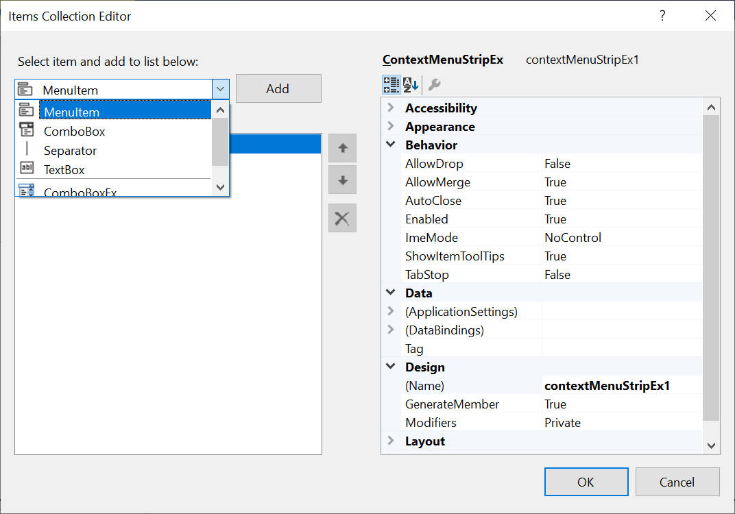 Populating Context Menu