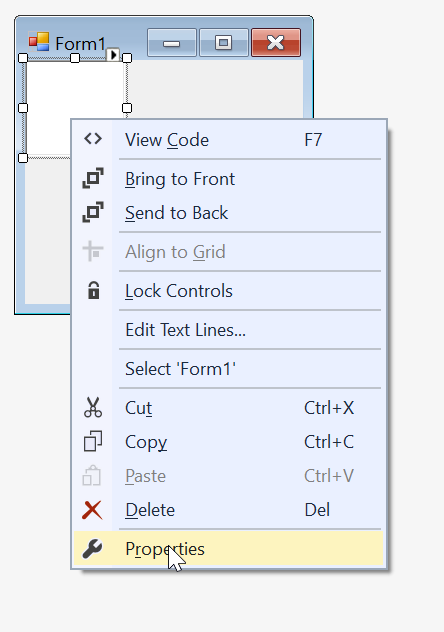 Associating Context Menu