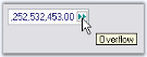 Overflow indicator with the configured tooltip text